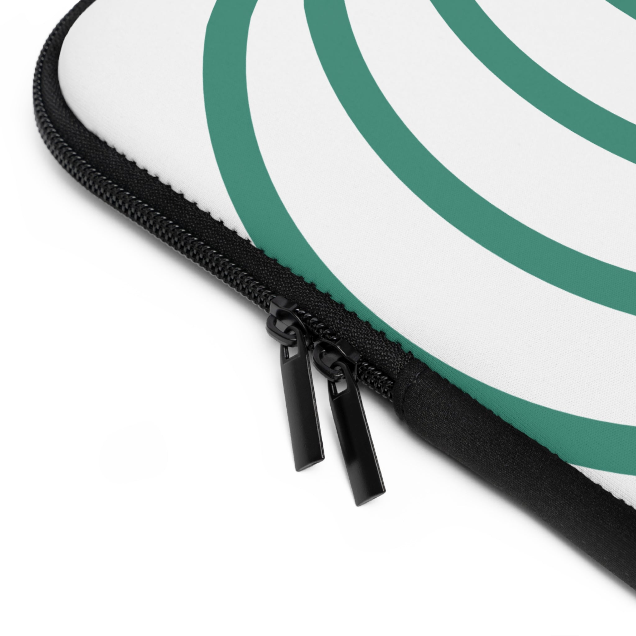 Minimalist Green Geometric Laptop Sleeve - Stylish Tech Accessory