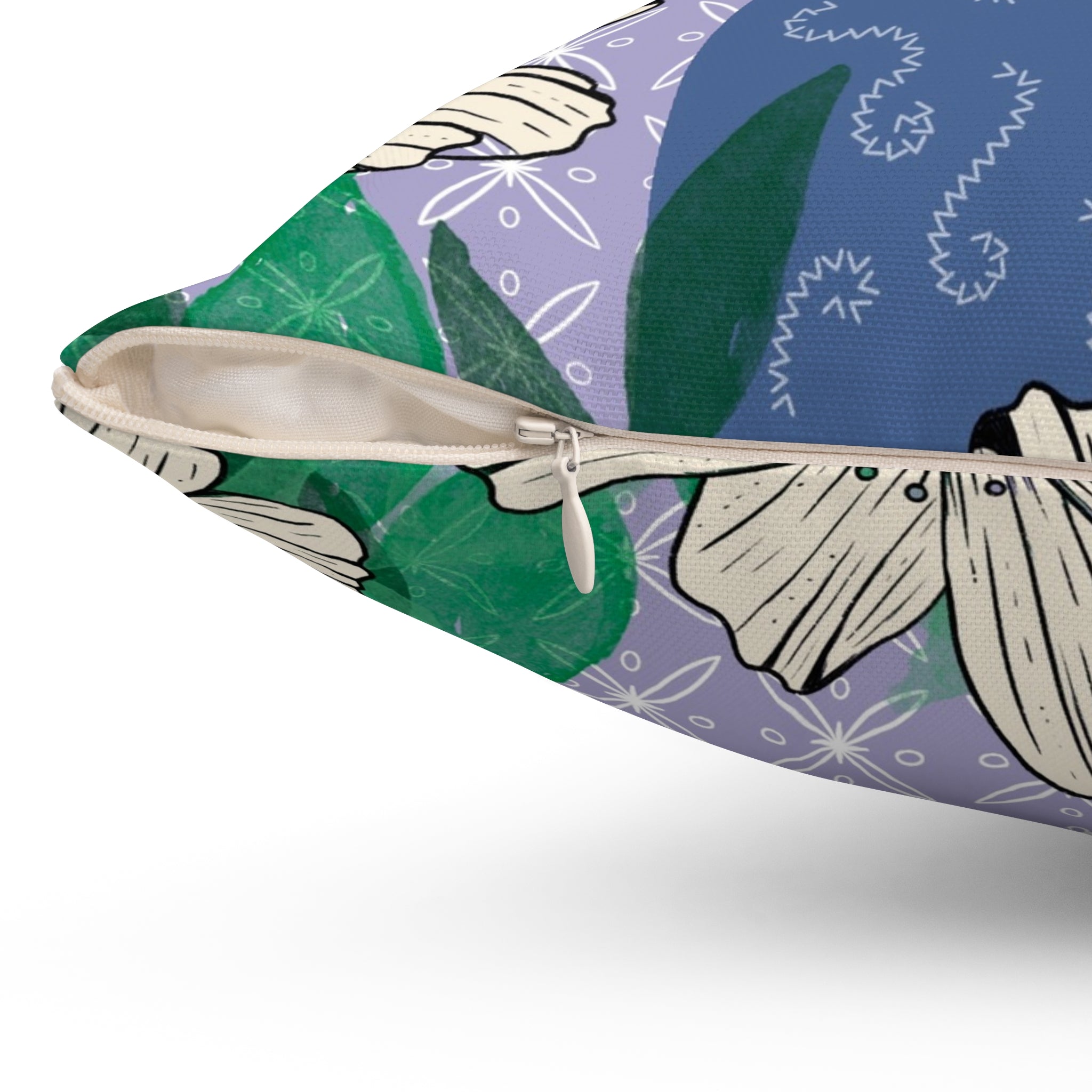 Artistic Mother and Child Throw Pillow - Floral Design