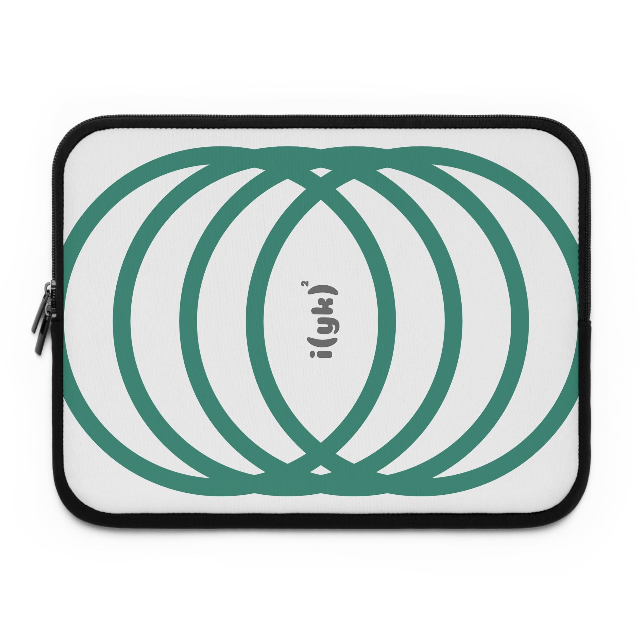 Minimalist Green Geometric Laptop Sleeve - Stylish Tech Accessory