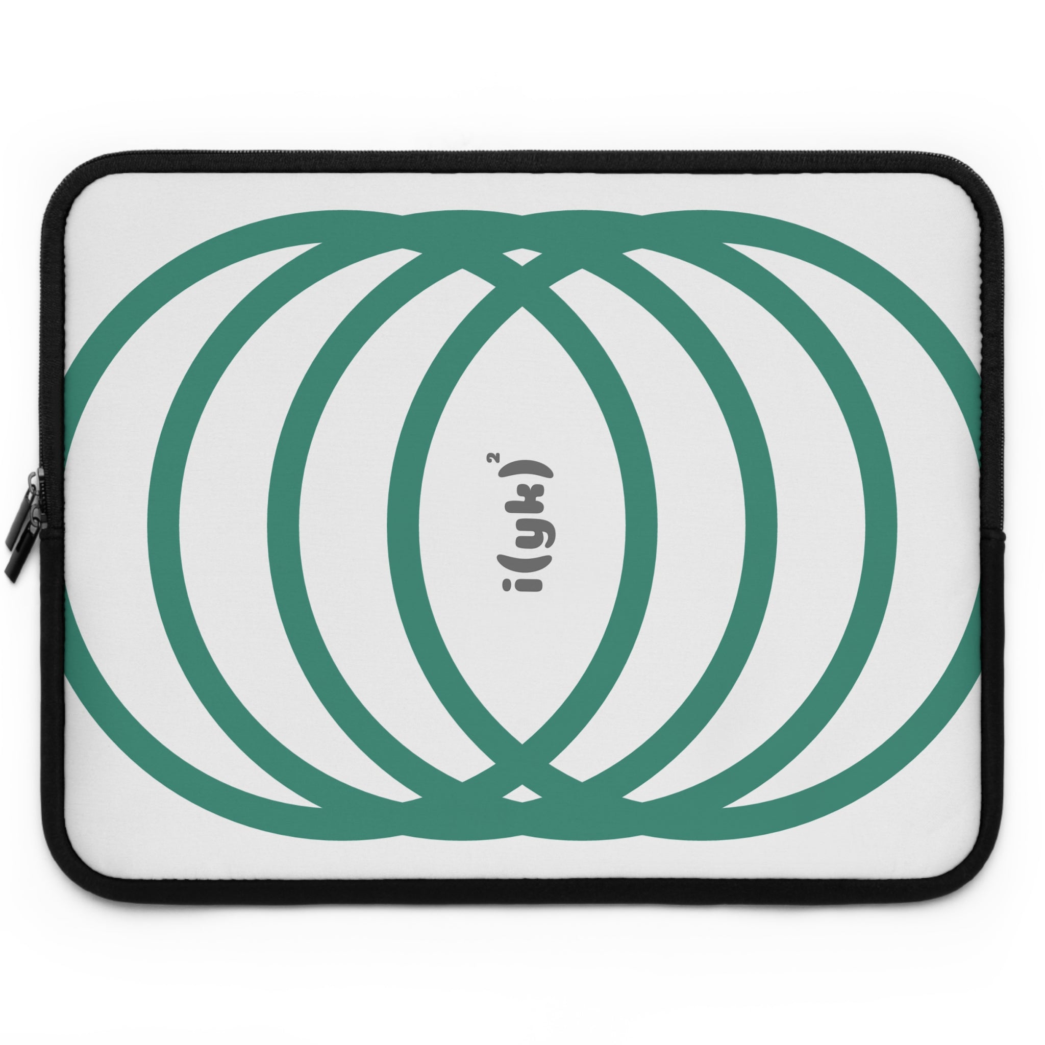 Minimalist Green Geometric Laptop Sleeve - Stylish Tech Accessory