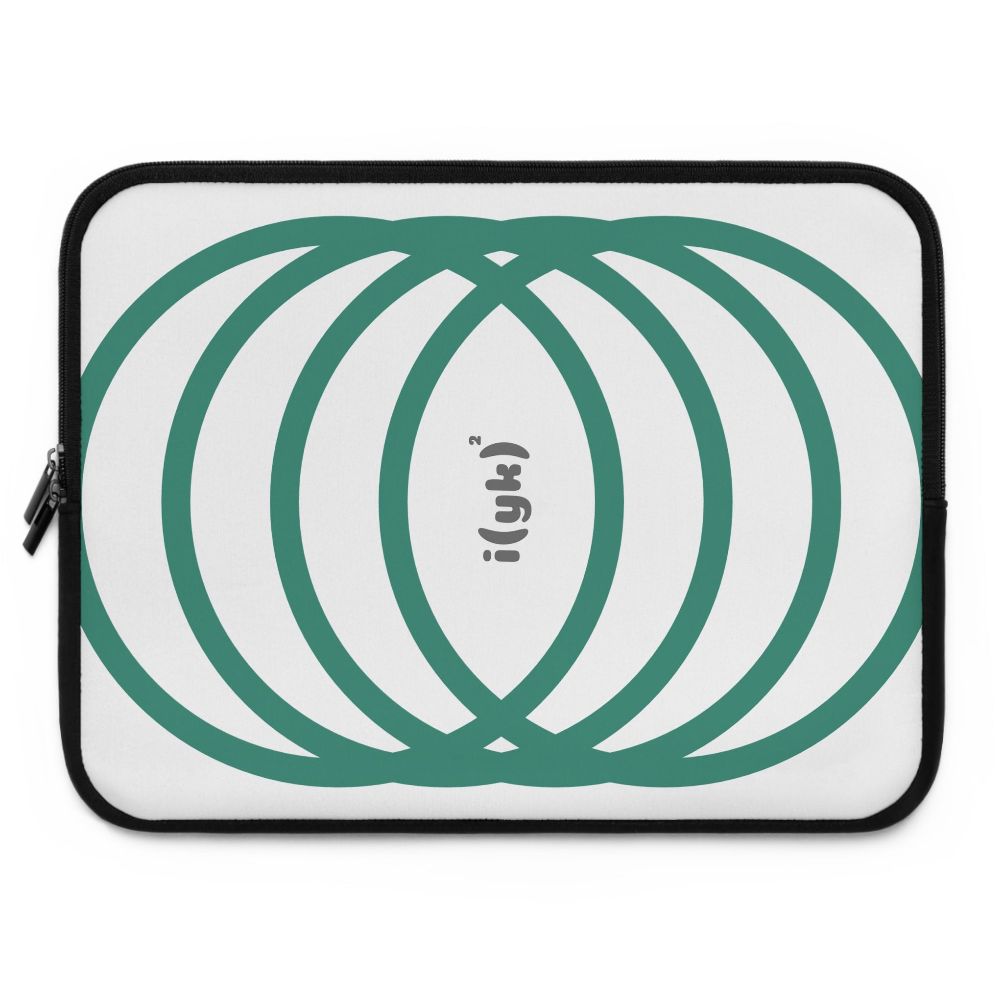 Minimalist Green Geometric Laptop Sleeve - Stylish Tech Accessory