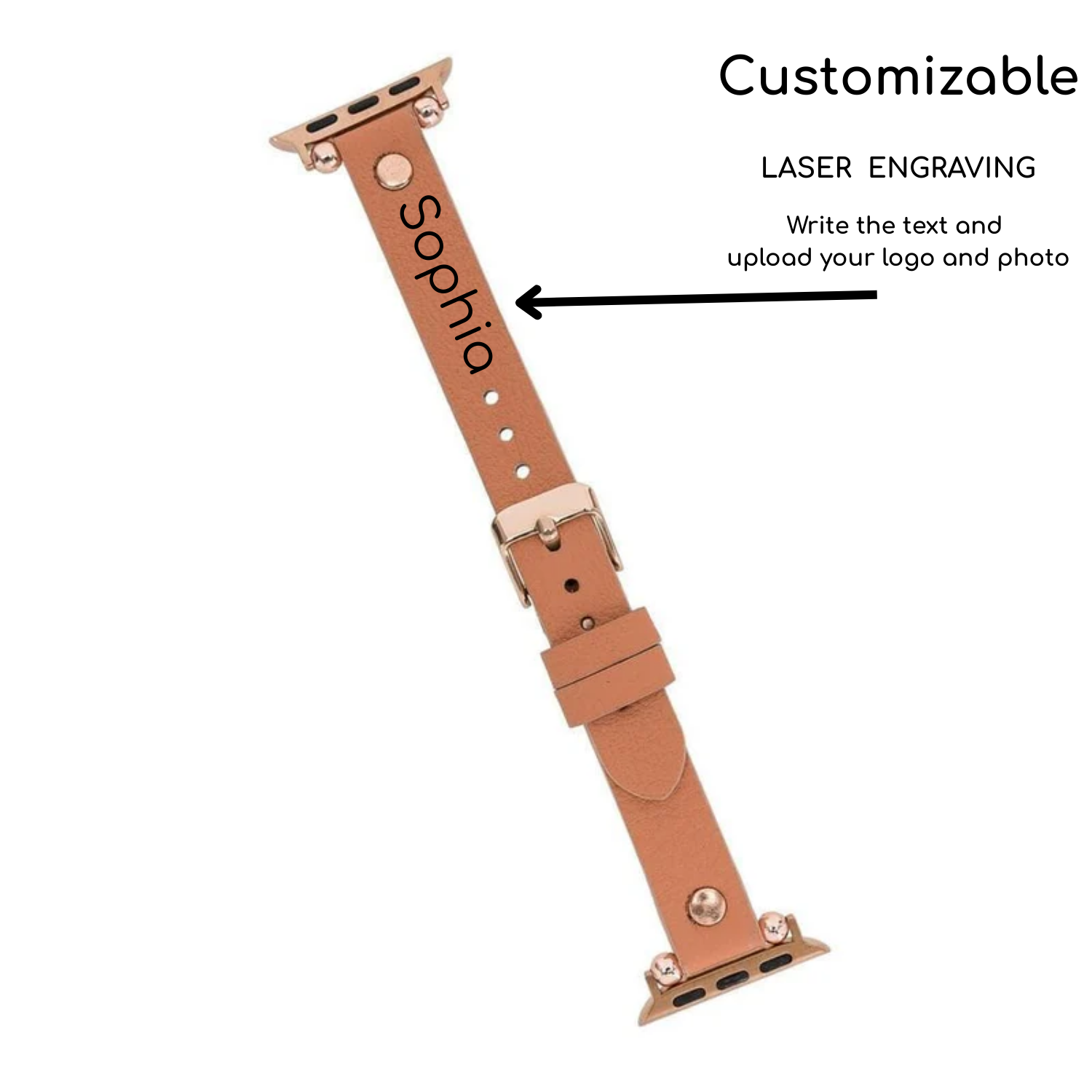 Apple Watch Brick Color Leather Strap - Detroit