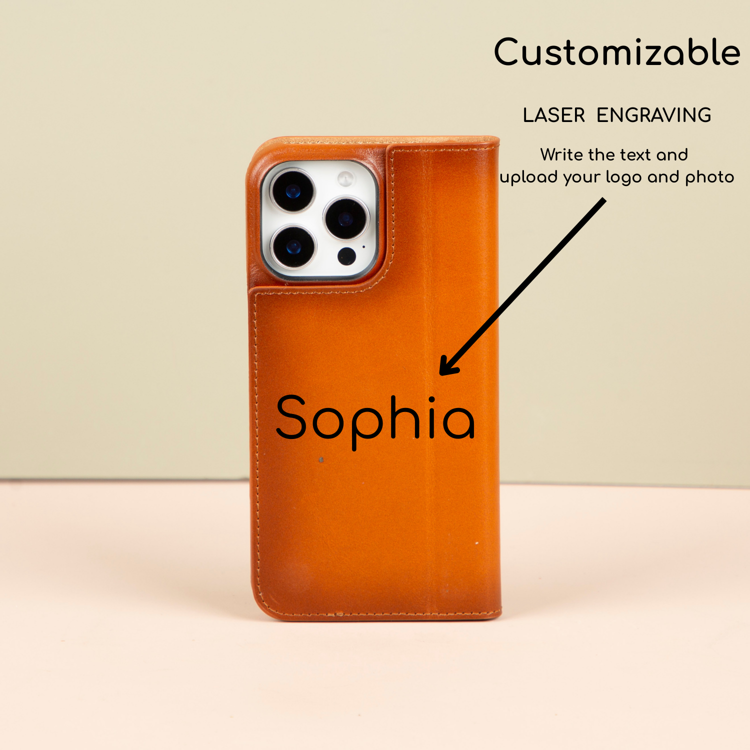 iPhone 16 Series Leather Wallet Case - Orange Brown - Seoul