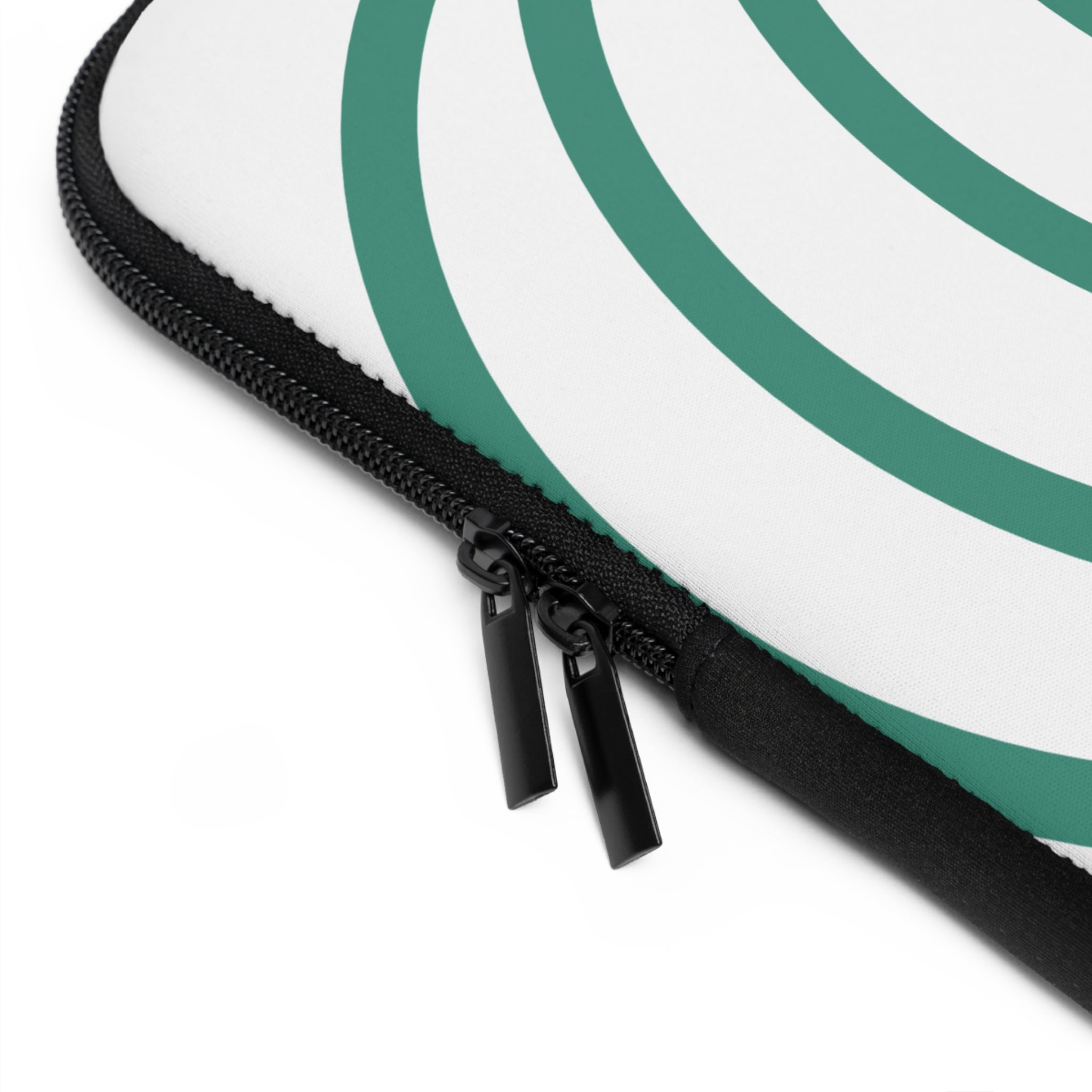Minimalist Green Geometric Laptop Sleeve - Stylish Tech Accessory
