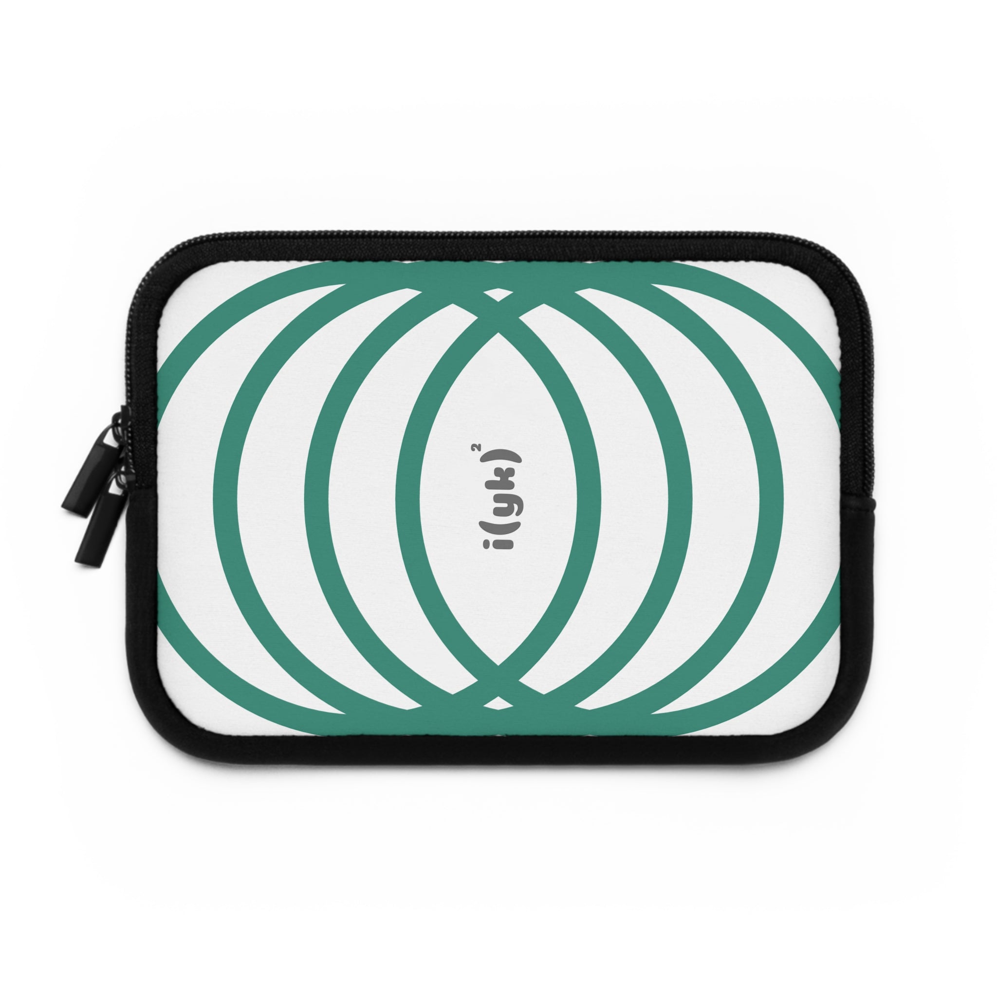Minimalist Green Geometric Laptop Sleeve - Stylish Tech Accessory