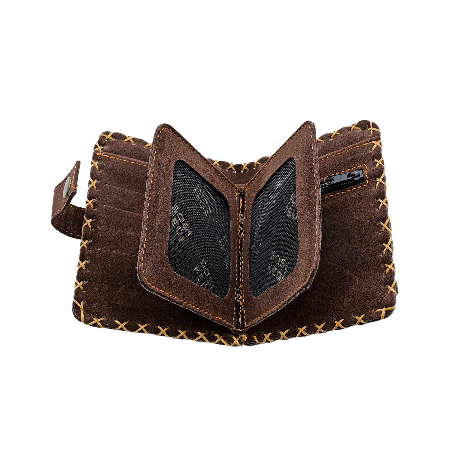Charming Black Cat Leather Handbag & Wallet Set Of Three – Olive Green