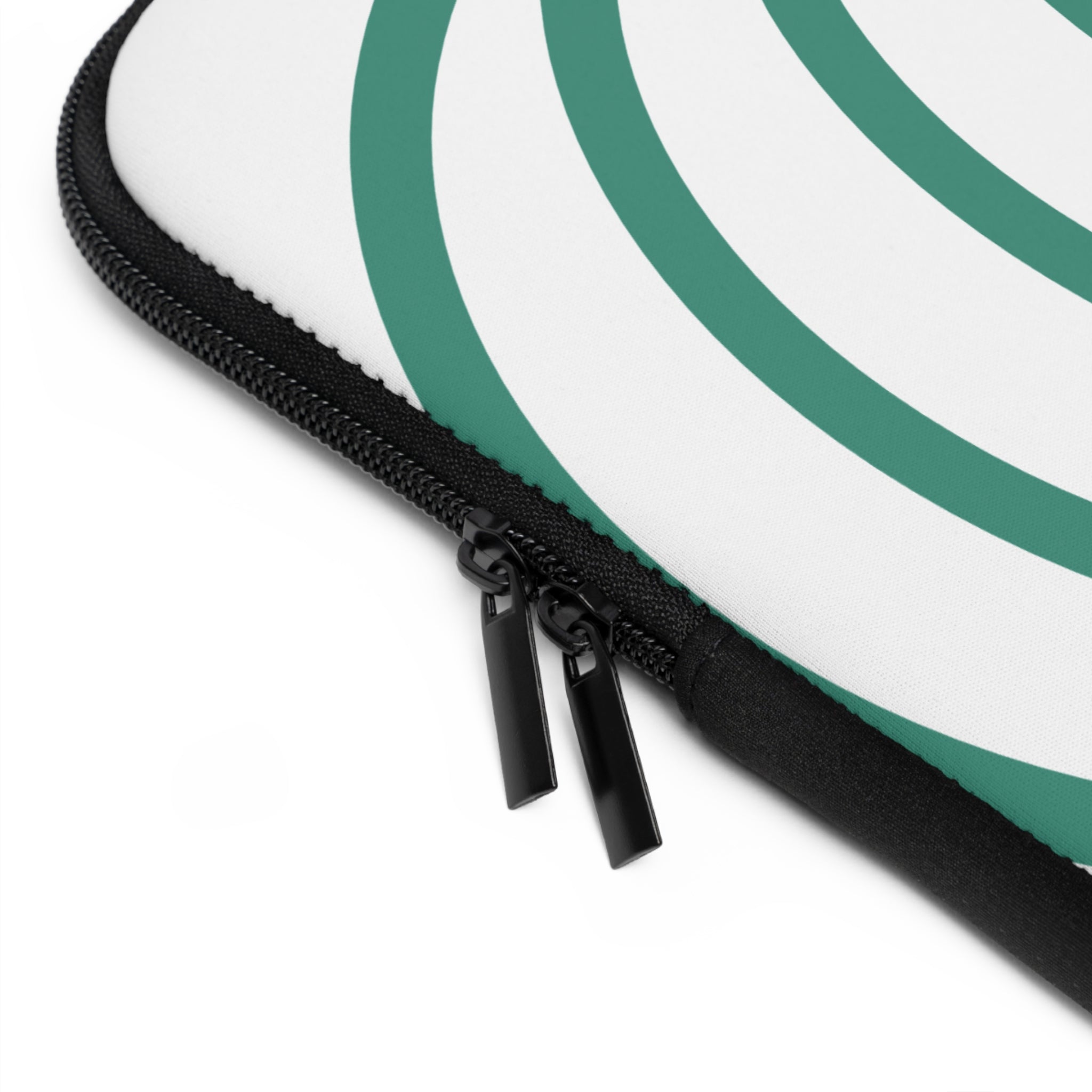 Minimalist Green Geometric Laptop Sleeve - Stylish Tech Accessory