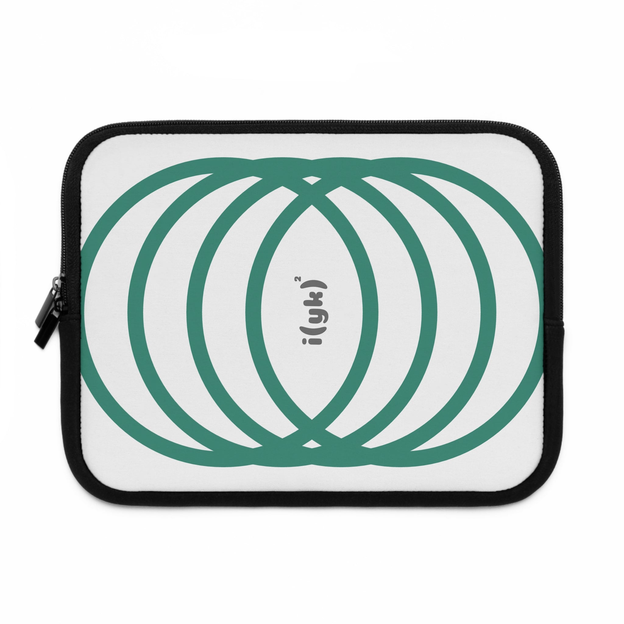 Minimalist Green Geometric Laptop Sleeve - Stylish Tech Accessory