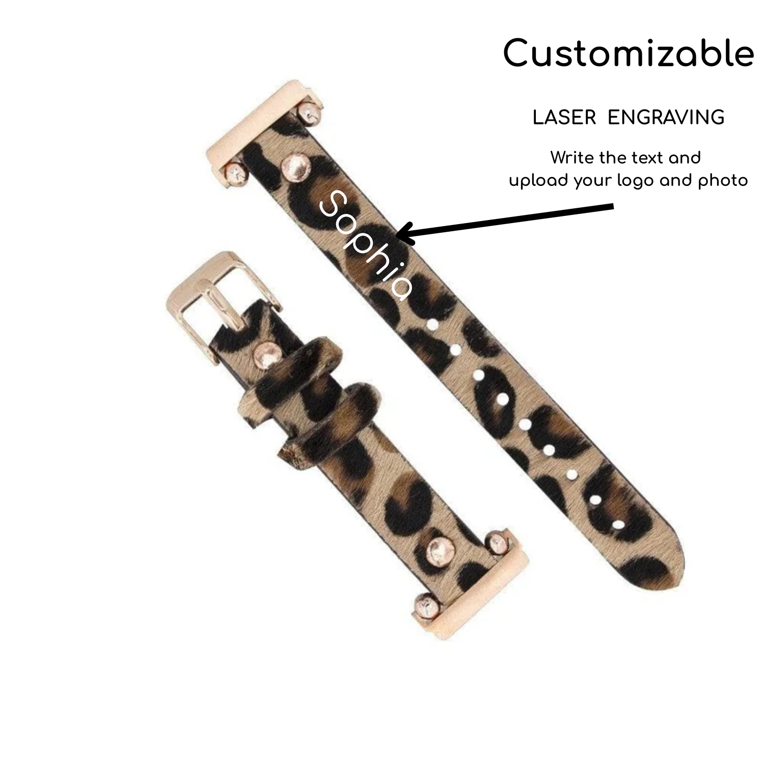 Apple Watch Leopard Print Leather Strap - Detroit