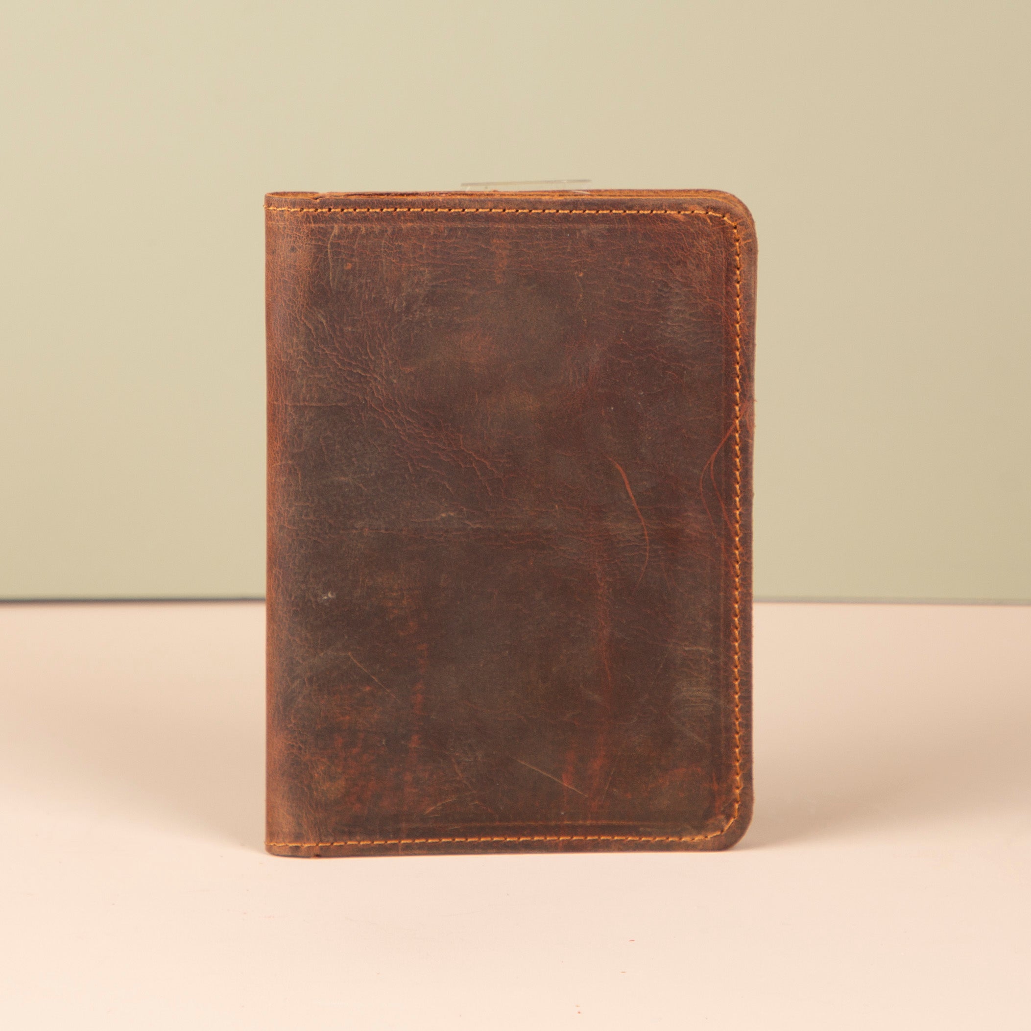 Leather Passport Holder - Dark Brown - Milan