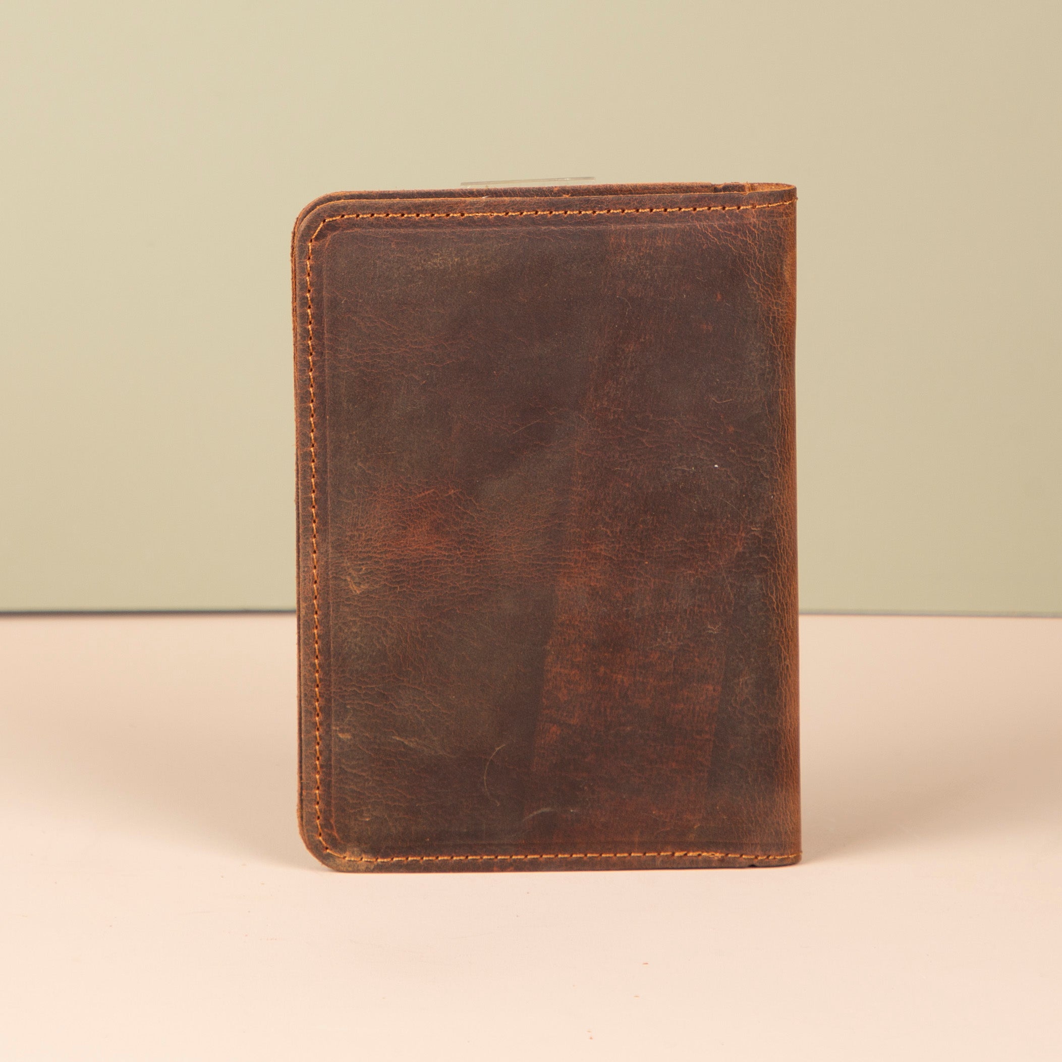 Leather Passport Holder - Dark Brown - Milan