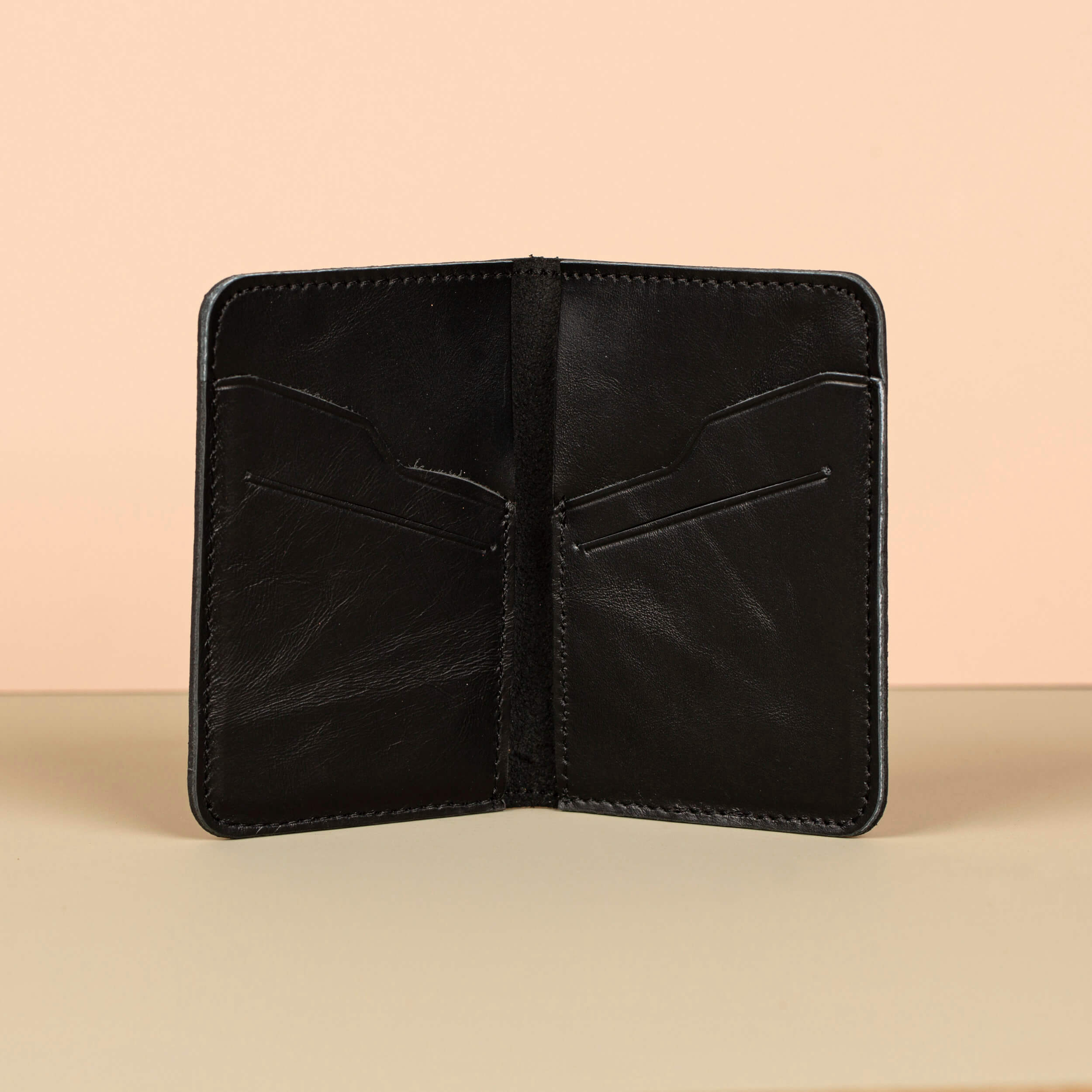 Classic Leather Cardholder Wallet - Black - Berkeley