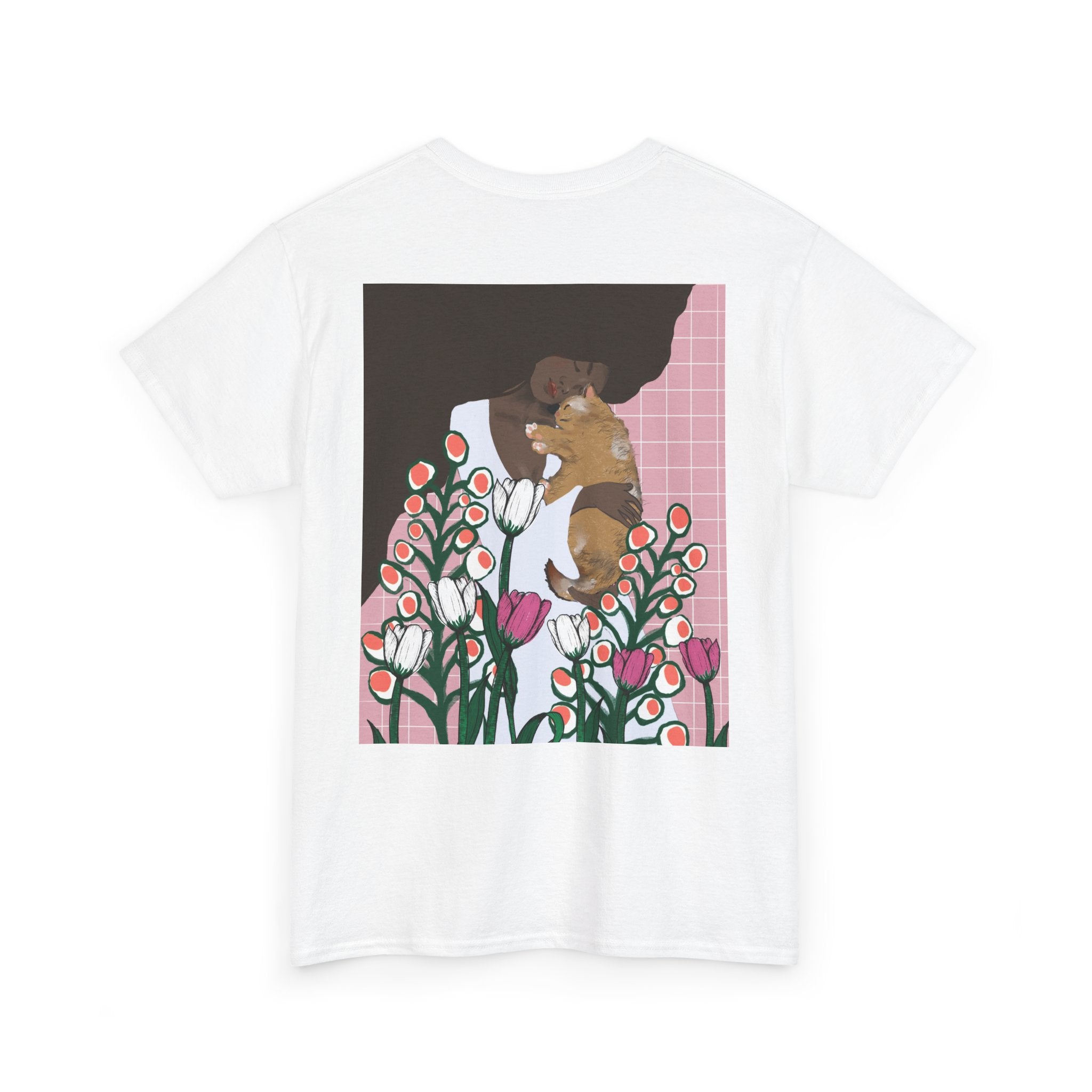 Inspirational Love Tee - Unisex Heavy Cotton T-Shirt with Uplifting Quote and Floral Design