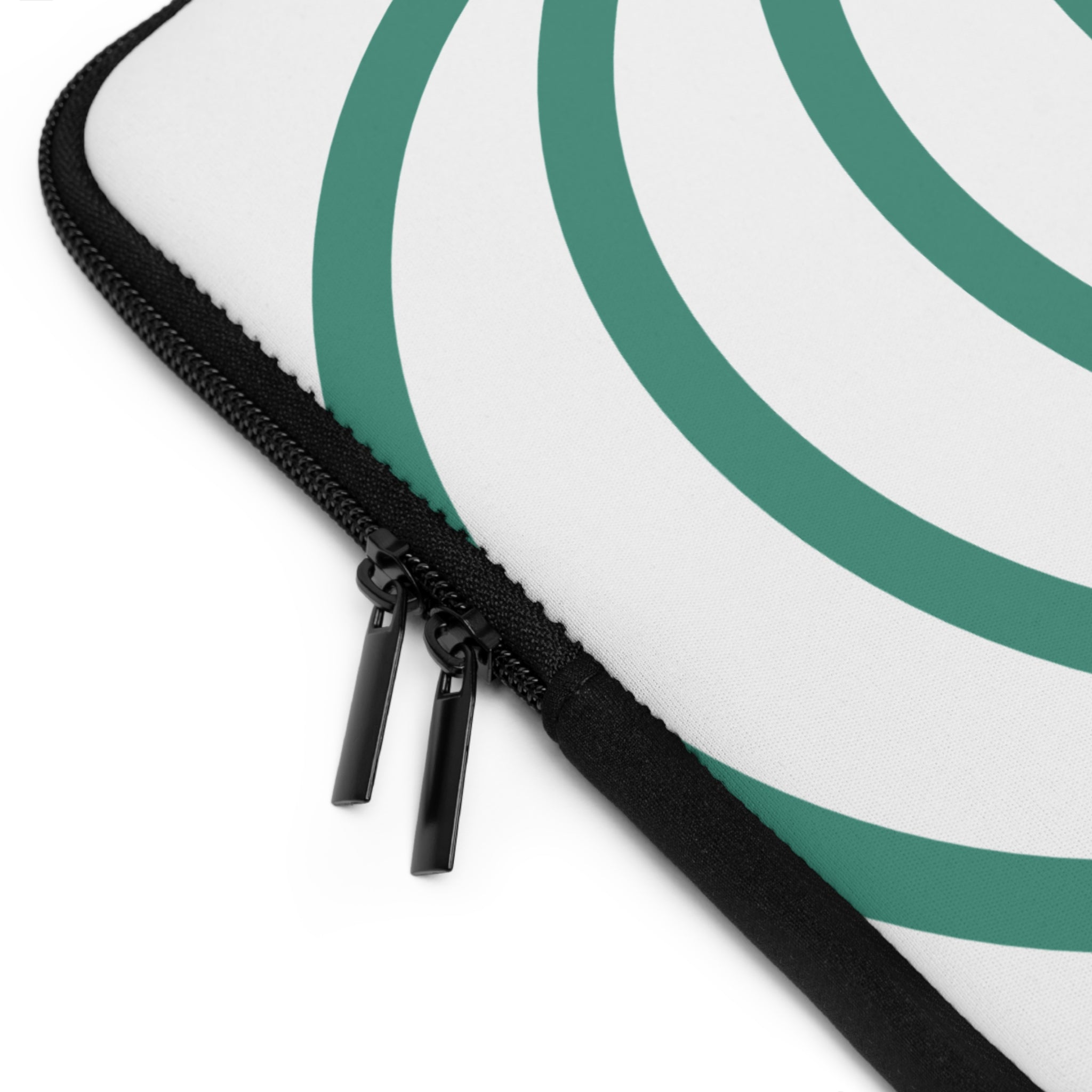 Minimalist Green Geometric Laptop Sleeve - Stylish Tech Accessory