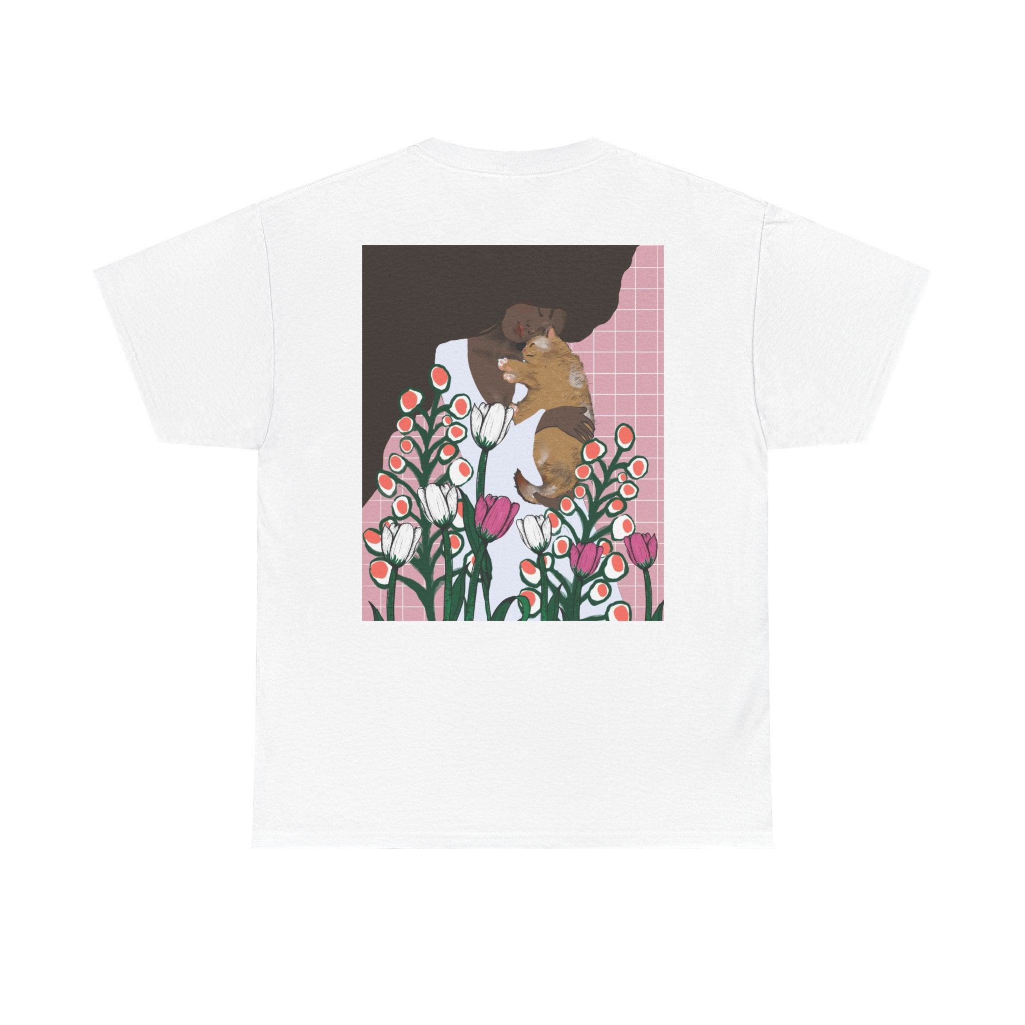 Inspirational Love Tee - Unisex Heavy Cotton T-Shirt with Uplifting Quote and Floral Design