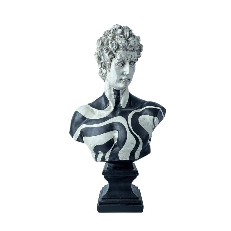 David 'Black Wave' Pop Art Sculpture, Modern Home Decor, Large Sculpture - wboxgo.com