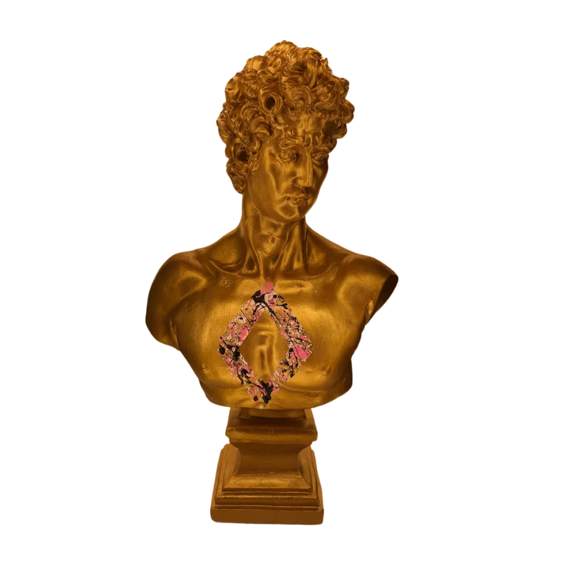 David 'Diamond' Pop Art Sculpture, Modern Home Decor, Large Sculpture - wboxgo.com