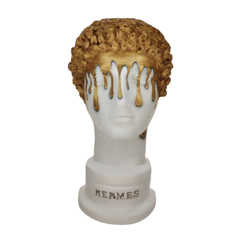 Hermes 'Melting Gold' Pop Art Sculpture, Modern Home Decor - wboxgo.com