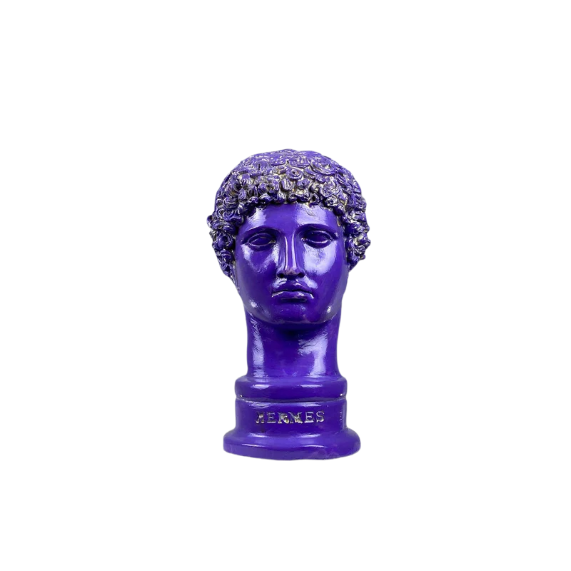 Hermes 'Purple Pearl' Pop Art Sculpture, Modern Home Decor - wboxgo.com