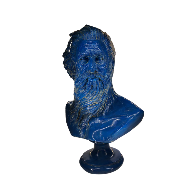 Poseidon 'Blue Wave' Pop Art Sculpture, Modern Home Decor - wboxgo.com