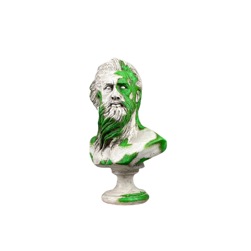 Poseidon 'Mossy' Pop Art Sculpture Set, Modern Home Decors - wboxgo.com