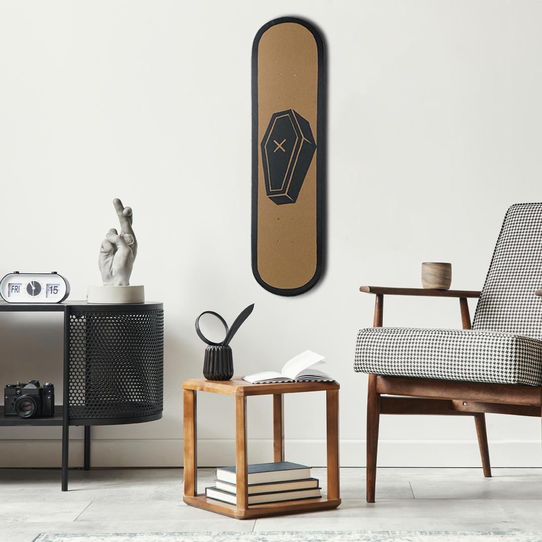 Skateboard Wall Art Set, "Coffin" Hand-Painted Wall Decor - wboxgo.com
