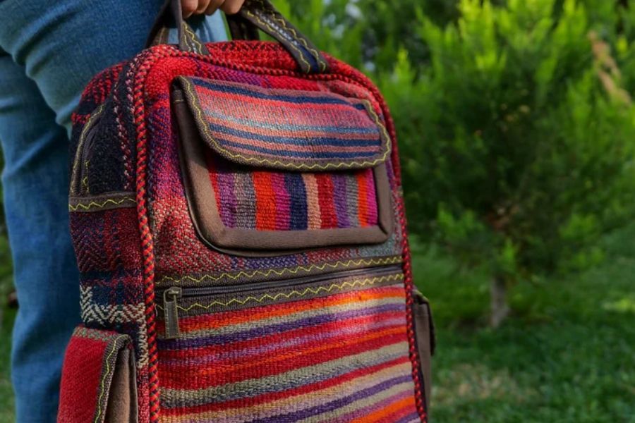 The Art of Weaving: Discover the Handwoven Striped Backpack