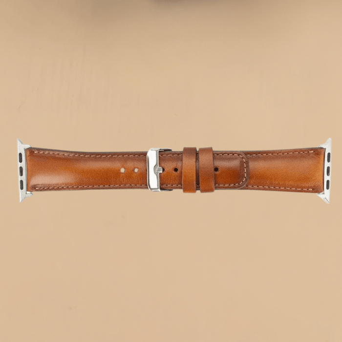 Rustic Brown Leather Classic Apple Watch Band for All Series - LEATHERE