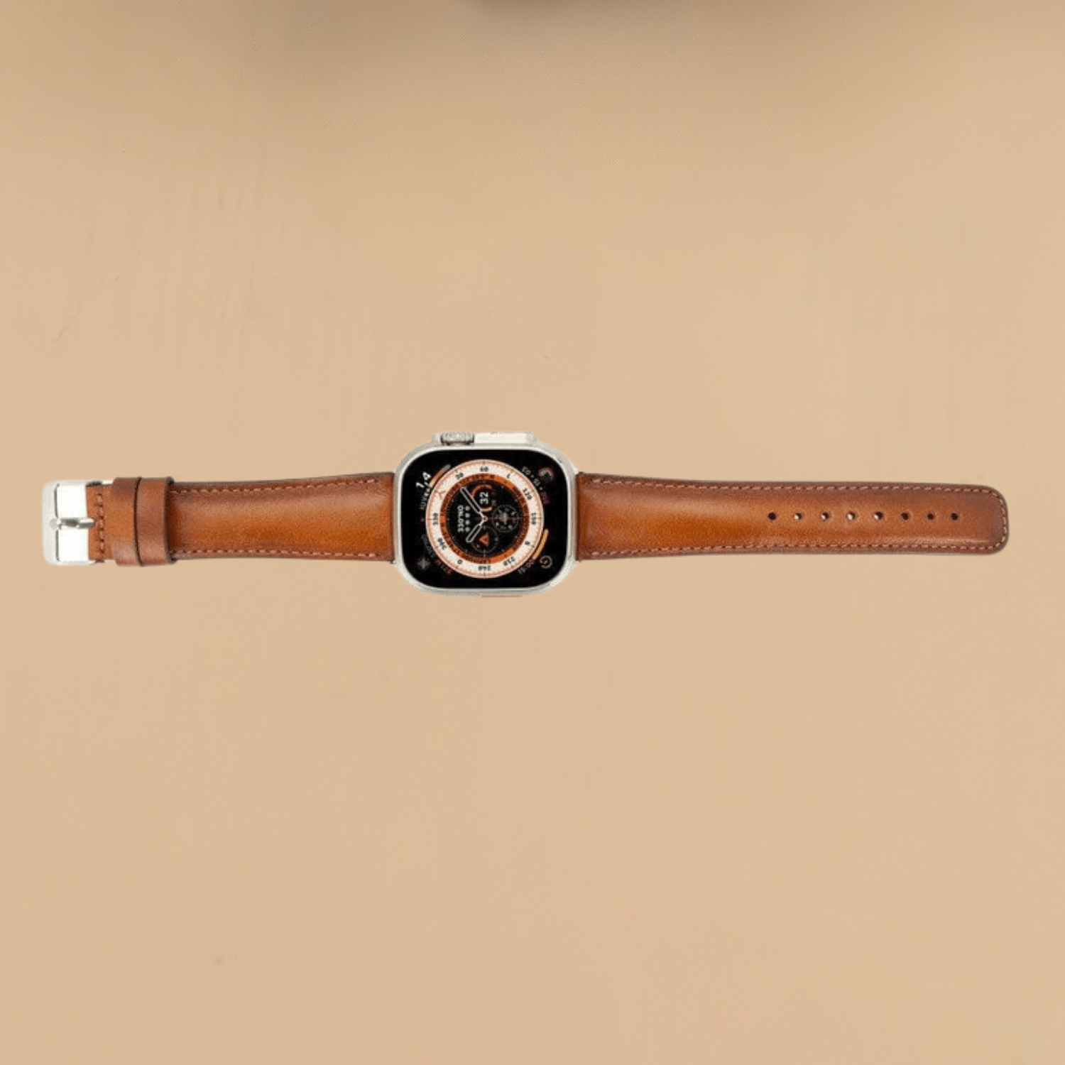 Rustic Brown Leather Classic Apple Watch Band for All Series - LEATHERE