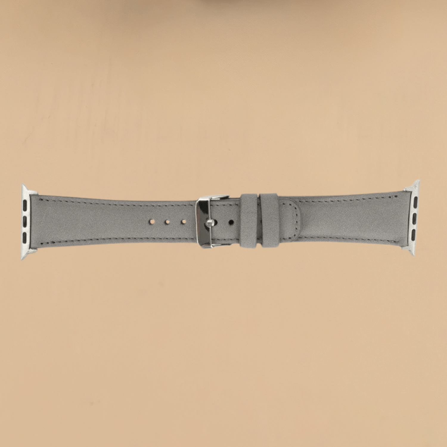 Grey Leather Classic Apple Watch Band for All Series - LEATHERE