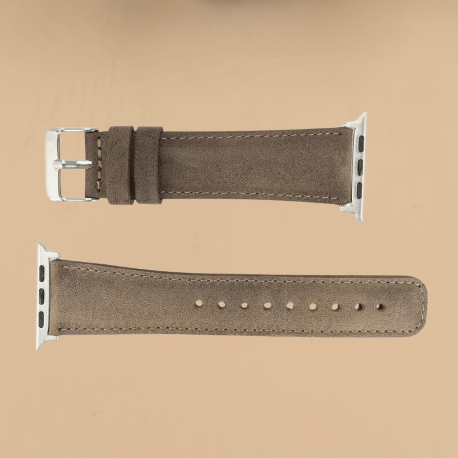 Brown Leather Classic Apple Watch Band for All Series - LEATHERE