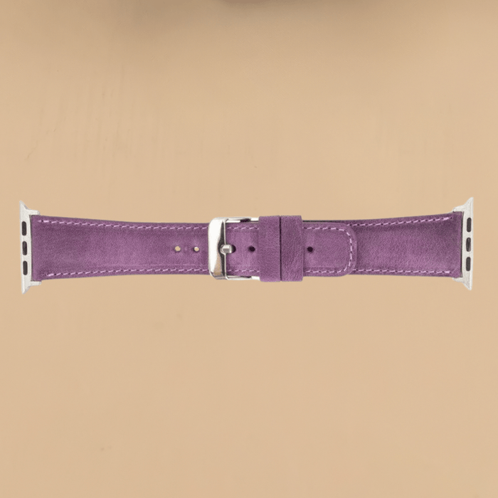 Purple Leather Classic Apple Watch Band for All Series - LEATHERE