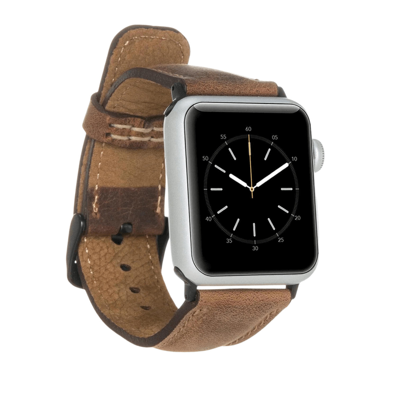 Dark Brown Leather Classic Apple Watch Band for All Series - LEATHERE