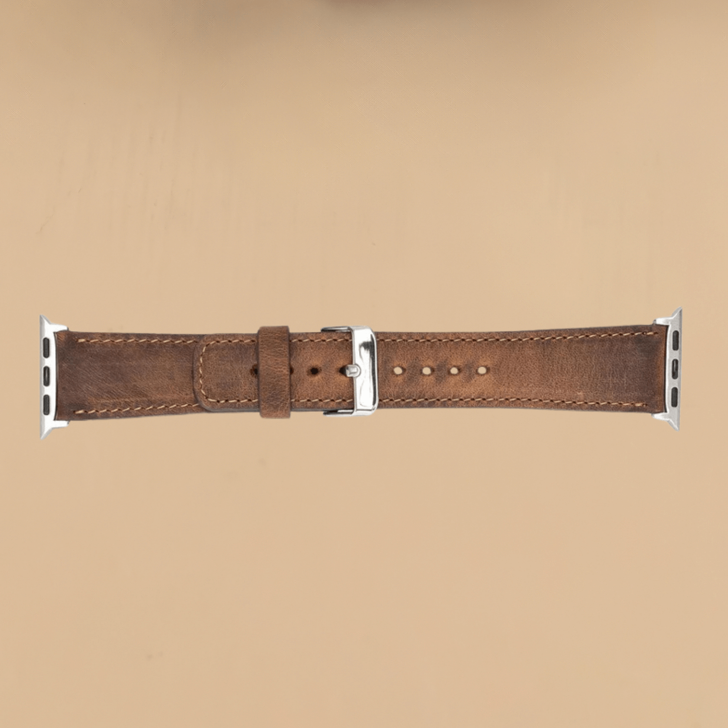 Dark Brown Leather Classic Apple Watch Band for All Series - LEATHERE