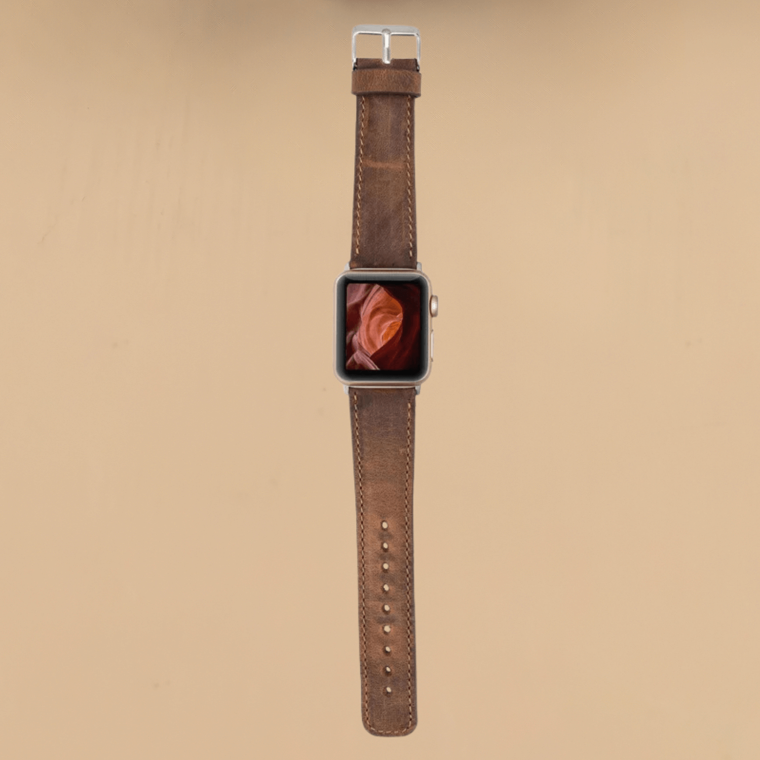 Dark Brown Leather Classic Apple Watch Band for All Series - LEATHERE