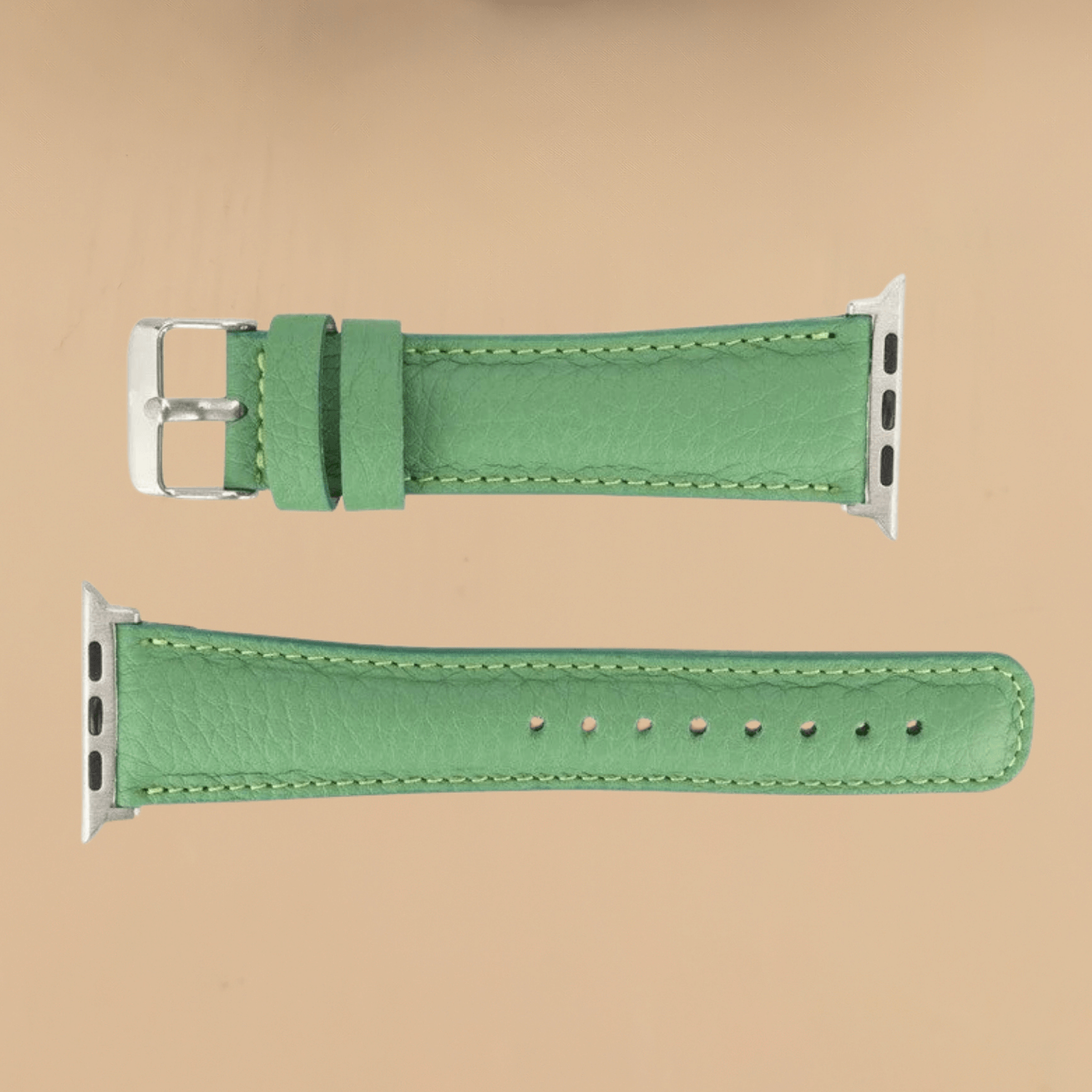 Green Leather Classic Apple Watch Band for All Series - LEATHERE