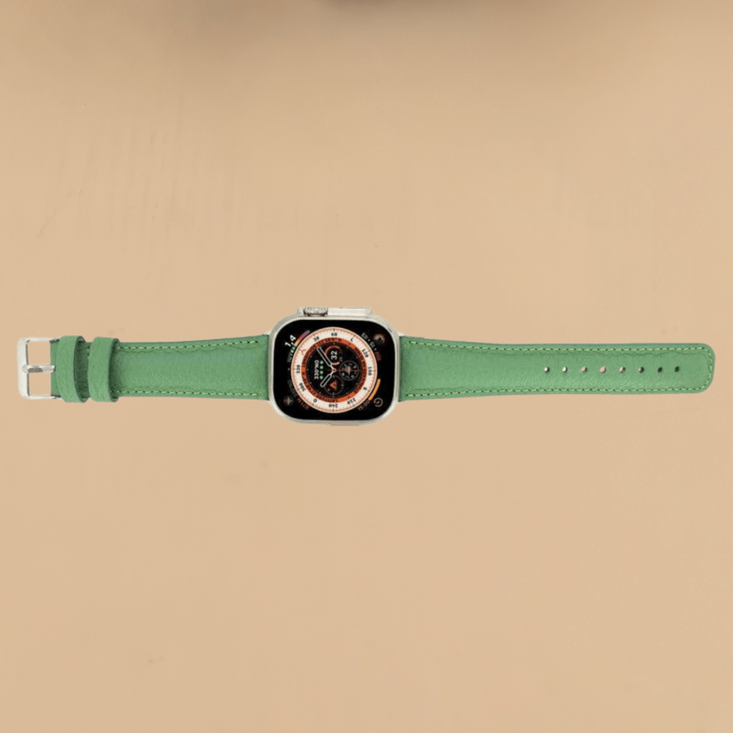 Green Leather Classic Apple Watch Band for All Series - LEATHERE