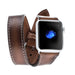 Brown Leather Double Tour Apple Watch Band - LEATHERE