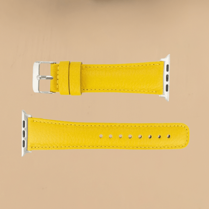 Apple Watch Yellow Leather Strap - Boston