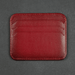 Red Leather Thin Card Holder Wallet - LEATHERE