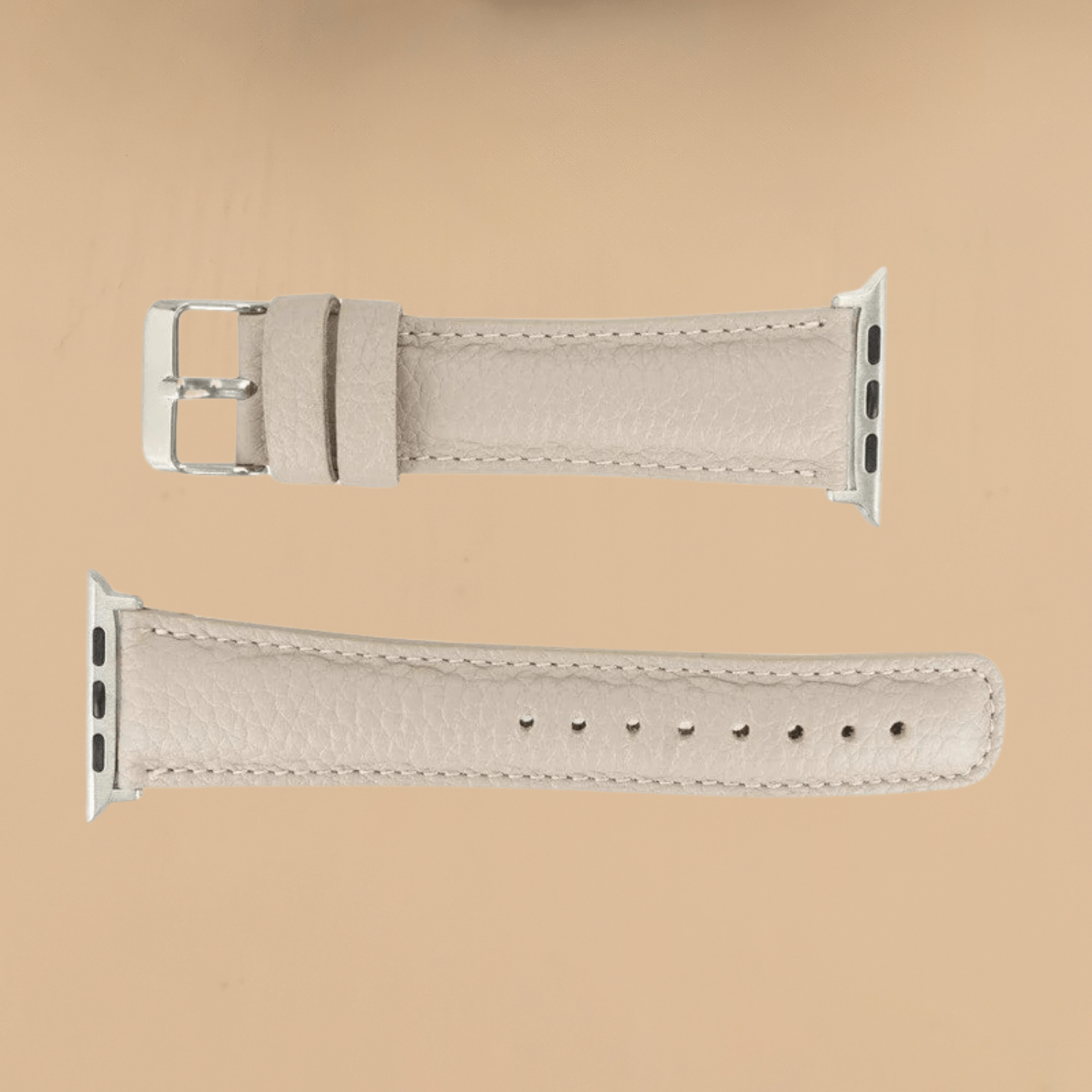 Cream Leather Classic Apple Watch Band for All Series - LEATHERE