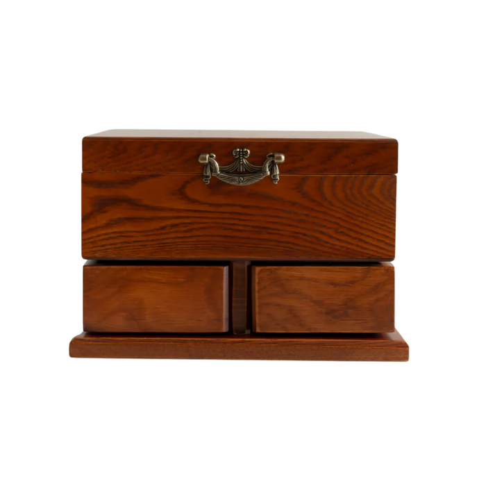 Elegant Wooden Jewelry Box with 5 Compartments