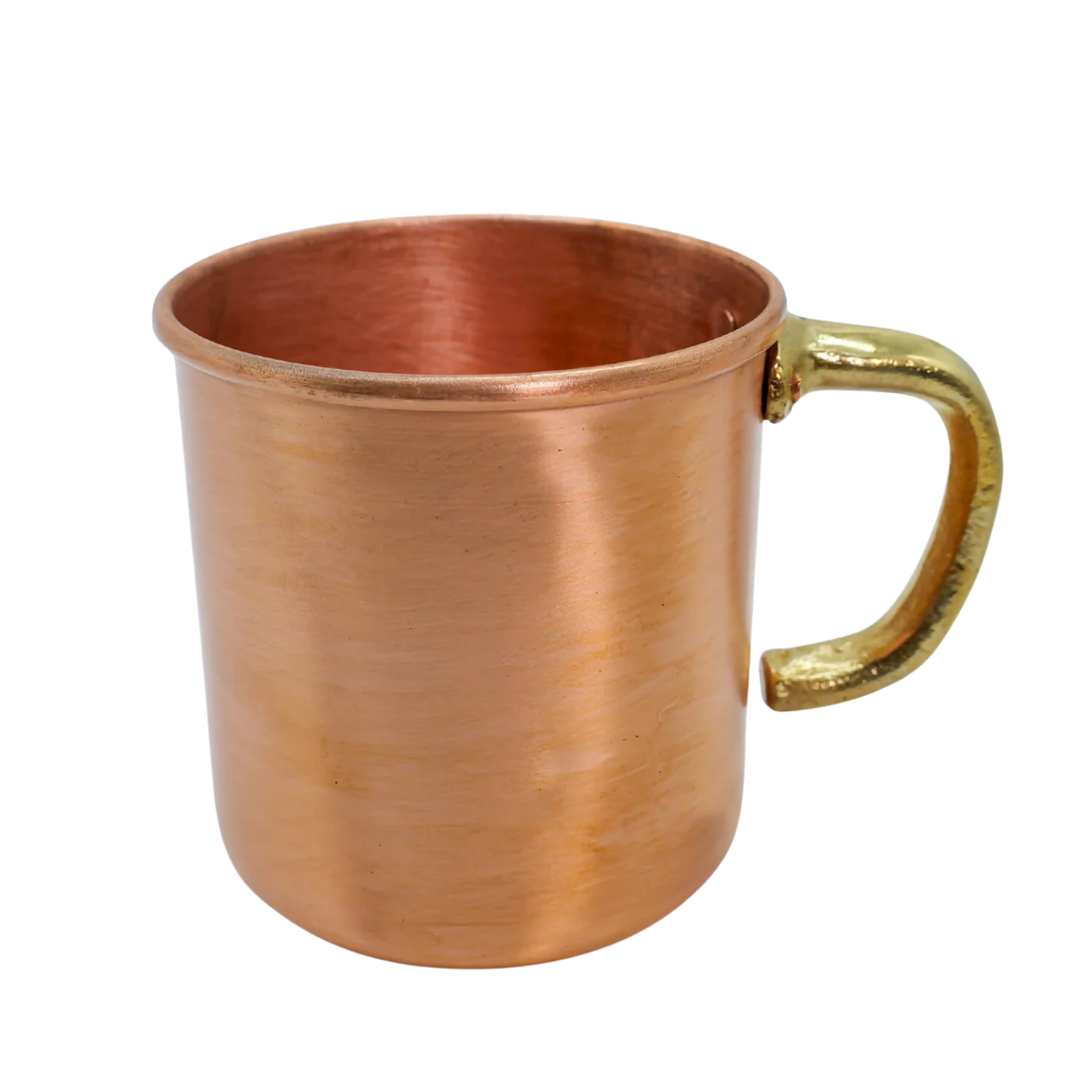 Handcrafted Copper Mug with Brass Handle