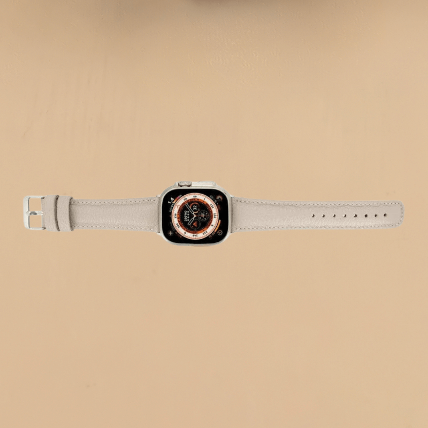 Cream Leather Classic Apple Watch Band for All Series - LEATHERE