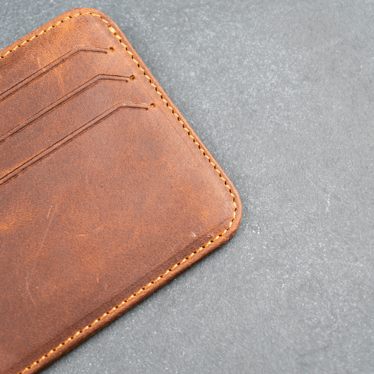 Fine Leather Card Holder - Dark Brown - Bellevue