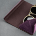 Purple Leather Sunglasses Case - LEATHEREE