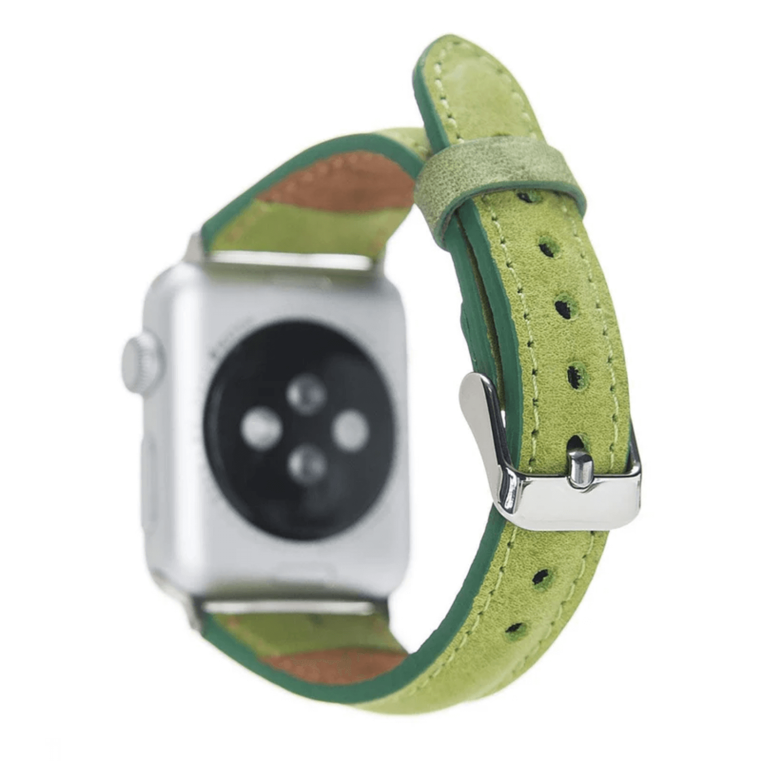 Lime Green Leather Slimy Apple Watch Band - LEATHERE