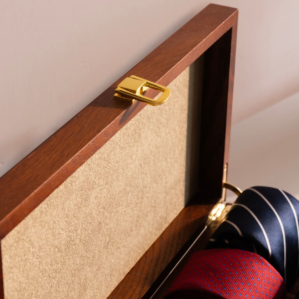 Luxury Wooden Tie Storage Box