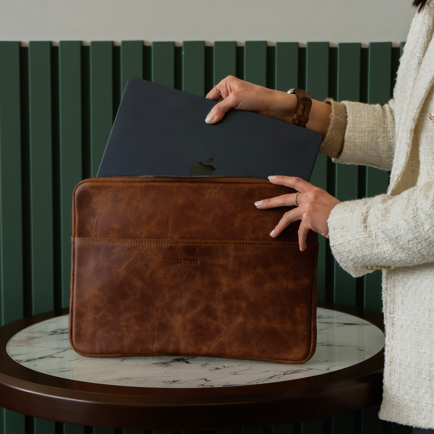 MacBook Leather Case Classic | SAN ANTONIO