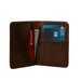 Dark Brown Leather Thin Wallet with Card Holder - LEATHERE